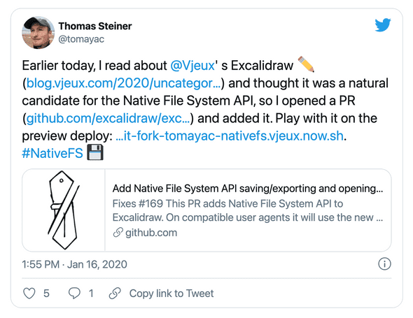Screenshot of the tweet where I announce my PR. Screenshot of the tweet where I announce my PR.
